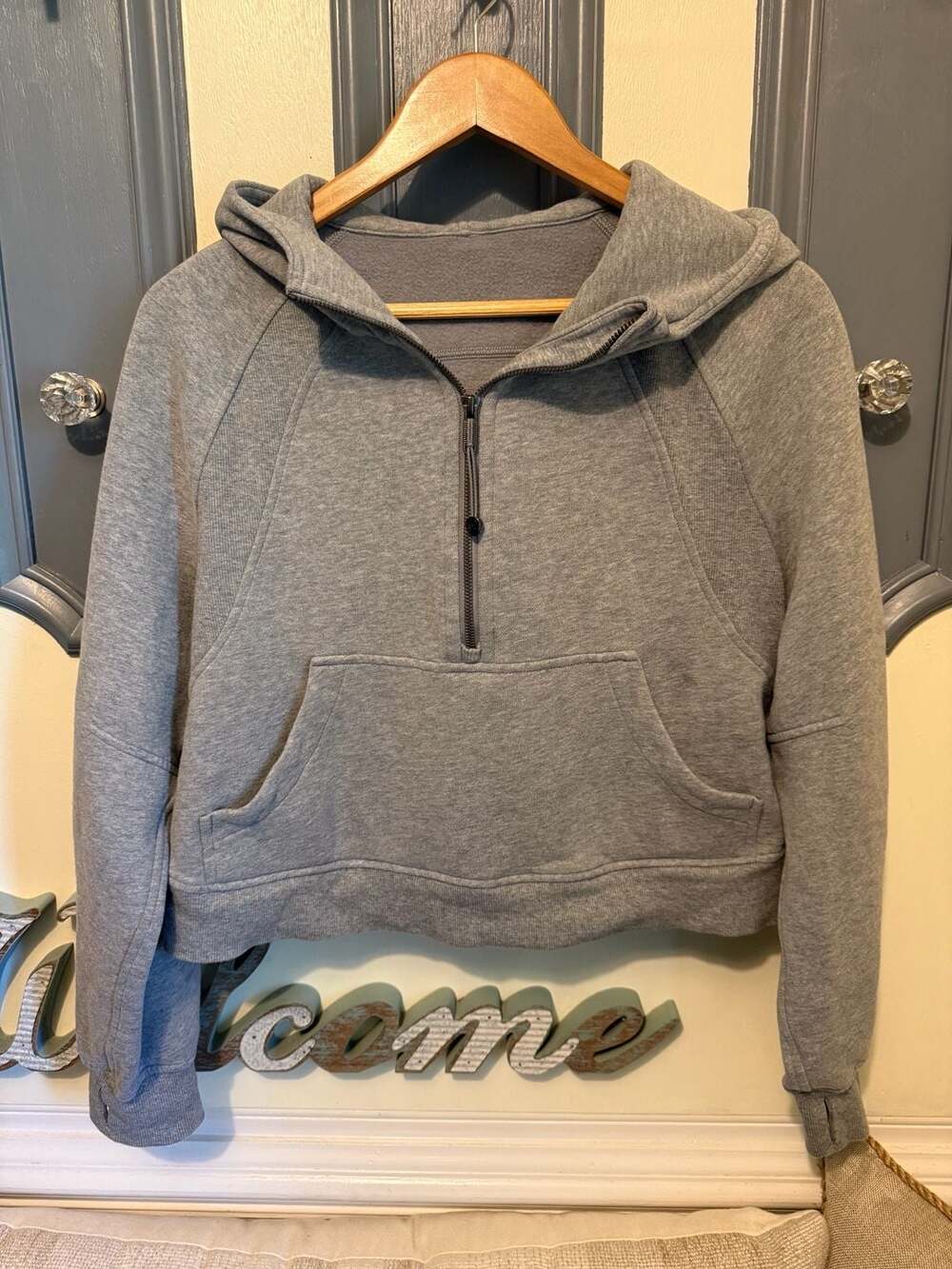 Lululemon Scuba Oversized Half-Zip Hoodie Heathered Grey
